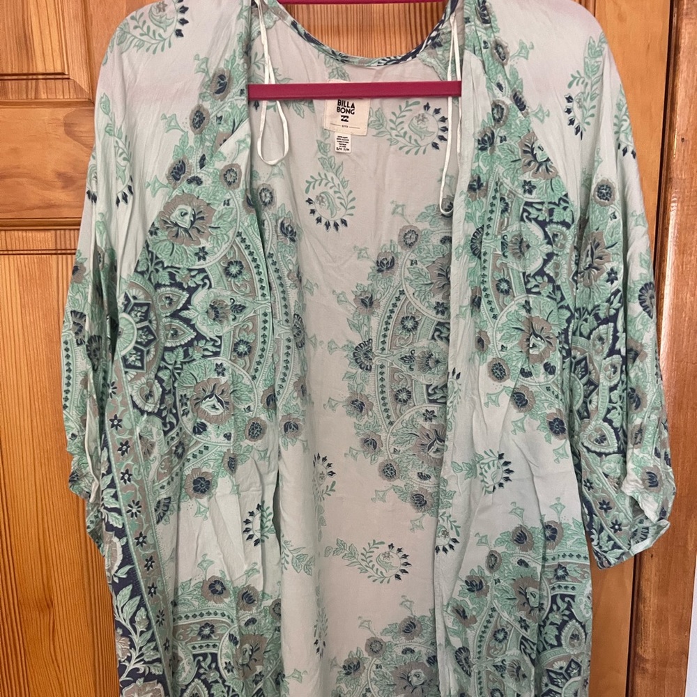Billabong tunic, coverup/ open cardi type